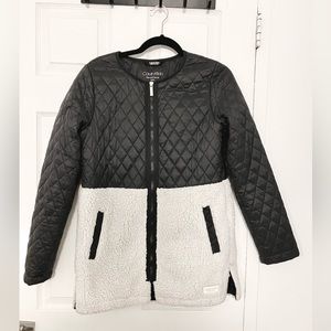 Calvin Klein black and white performance coat